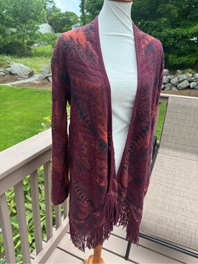 Lucky Brand Fringe Cardigan Sweater